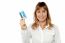 Smart Business Lady Holding Credit Card