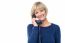 Woman Talking On The Landline Phone