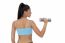 Body Of Slim Female In Activewear Doing Exercise With Dumbbells