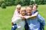 Kids Enjoying Piggy Ride On Parents Back