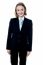 Smiling Girl Posing In Business Suit