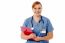 Young Female Nurse Holding Clipboard