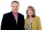 Senior Couple Posing Over White Background