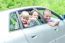 Father Enjoying Car Drive With His Kids