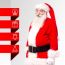 Santa Standing With X-mas Tags