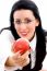 Young Woman Holding An Apple