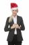 Businesswoman With Christmas Hat