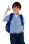 Cute Young Boy Pointing Upwards