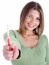 Beautiful Woman Holding Tooth Brush