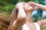 Beautiful Woman With Magnificent Hair In The Park