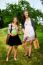 Two Girls Getting Ready For A Picnic