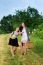 Two Girls Getting Ready For A Picnic