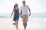 Love Couple Walk On The Beach