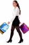 Full Length Shot Of Young Woman Holding Shopping Bag