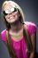 Happy Young  Woman With Sunglasses Looking At The Camera