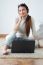 Beautiful Young Woman Working On Her Laptop At Home