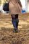 Portrait Of Beautiful Girl Walking In Autumn