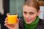 Woman Drinking Orange Juice