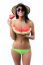 Happy Young Girl In Topless, Eating A Watermelon