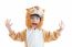 Cute Little Boy Dressed In Lion Suit