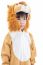 Little Lovely Asian Boy Costumed Like A Lion And Looking Ahead