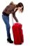 Young Woman Searching Her Baggage