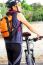 Asian Girl With Mountain Bike