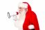 Santa Claus Speaking Via Megaphone