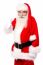 Man In Santa Costume Giving Best Wishes