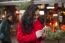 Woman In Red Coat Read Good News On Smartphone In Hands, Urban S