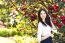 Young Beautiful Woman With Long Straight Dark Hair Posing In Spr