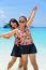 Mother And Daughter On The Beach At Similan Islands, Thailand