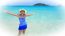 Vignette Blur Background Woman On Beach In Thailand