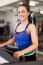 Beautiful Brunette On A Treadmill