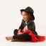 Little Girl Fashion Model With Black Hat