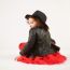 Little Girl Fashion Model With Black Hat