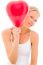 Woman Holding Balloon