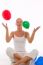 Woman Playing With Balloons