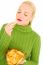 Woman Eating Crisps