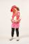 Little Girl Fashion Model With Red Cap