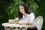 Thai Adult Student University Beautiful Girl Reading Red Book