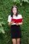 Thai Adult Student University Beautiful Girl Reading Red Book