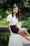 Thai Adult Student University Uniform Beautiful Girl Relax And Smile