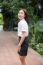 Thai Adult Student University Uniform Beautiful Girl Relax And Smile