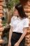 Thai Adult Student University Uniform Beautiful Girl Relax And Smile