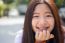 Portrait Of Thai Student Teen Beautiful Girl Happy And Relax