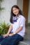 Portrait Of Thai Student Teen Beautiful Girl Happy And Relax