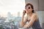 Portrait Of Thai Adult Businesswoman Beautiful Girl Calling Smart Phone