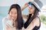 Two Asia Thai Teen Best Friends Girls Make Picture Selfie Pic