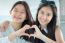 Two Asia Thai Teen Best Friends Girls Smile And Funny